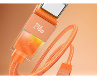 USAMS Kabel PD 240W USB-C/USB-C 1,2m stalowy - 1569134 - zdjęcie 2